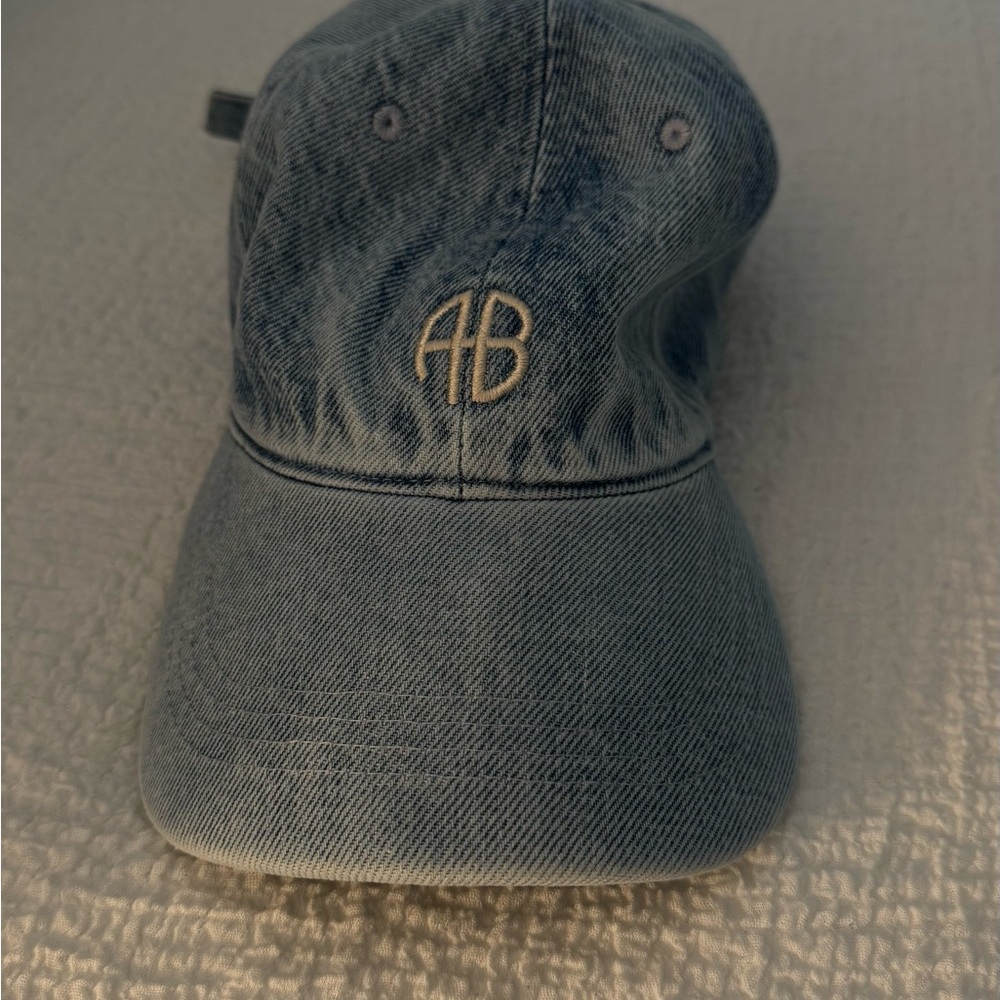 Anine Bing Light Blue Denim Cap